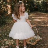 Liliana Square Neckline Flower Girl Dress