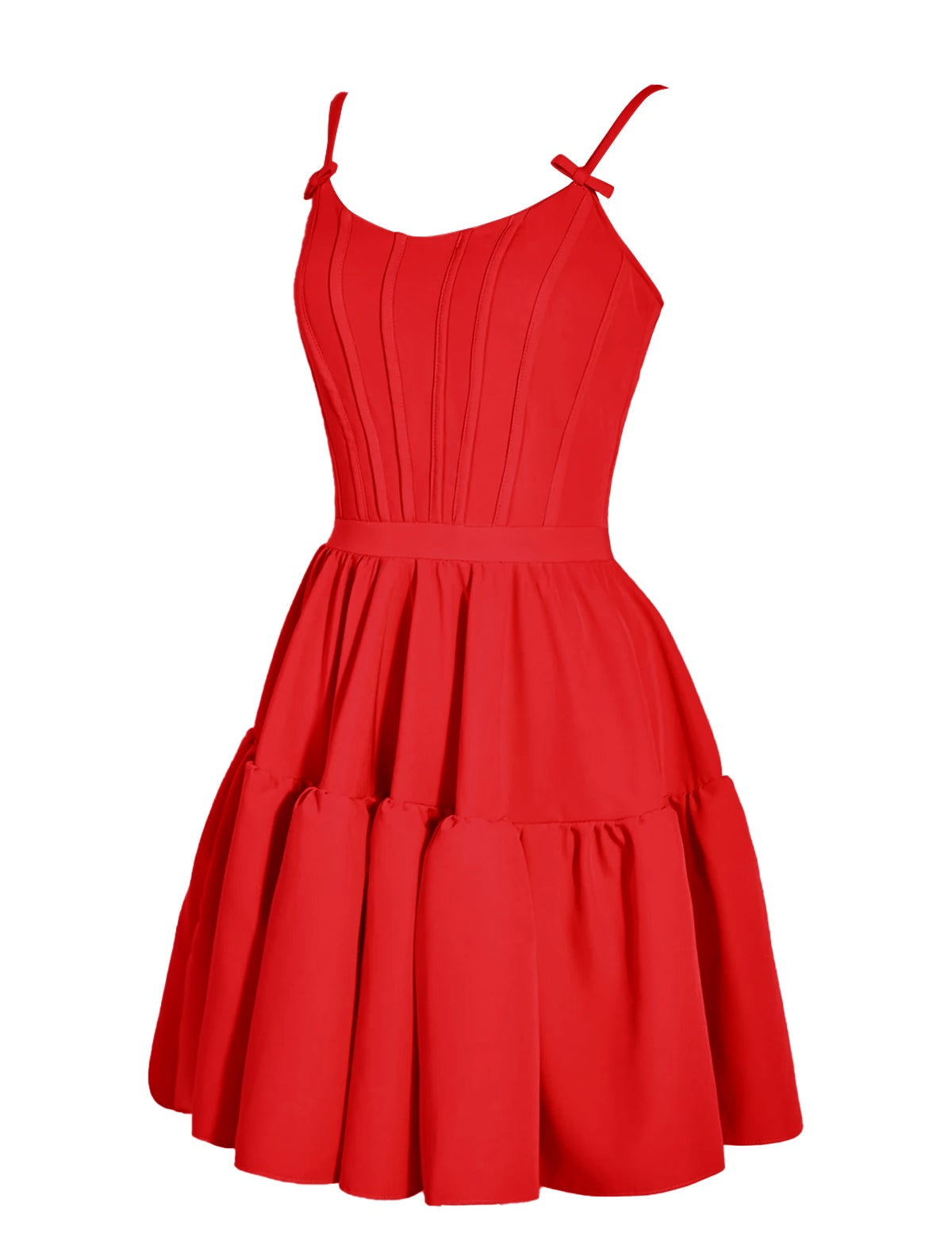 Mabel |A-line Ruffled Lace-Up Homecoming Dress