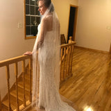 Vintage Lace Tulle Pearl Bridal Veil Wedding Veil