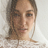 Vintage White Sparkle Tulle Cathedral Wedding Veil