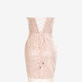 Isadora | Champagne Sheath Sweetheart Sequins Homecoming Dress