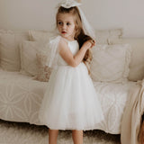 Vivian Tie-Strap Tulle Flower Girl Dress