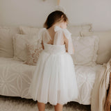 Vivian Tie-Strap Tulle Flower Girl Dress