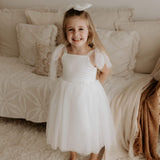 Vivian Tie-Strap Tulle Flower Girl Dress