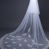 Ivory Tulle & Lace Cathedral Veil Blusher Veil