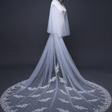 Ivory Tulle & Lace Cathedral Veil Blusher Veil