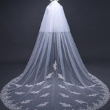 Ivory Tulle & Lace Cathedral Veil Blusher Veil