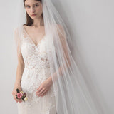 Ivory Tulle Wedding Veils Bridal Cathedral Veil