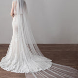 Ivory Tulle Wedding Veils Bridal Cathedral Veil