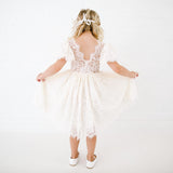 Gianna Vintage Lace Flower Girl Dress