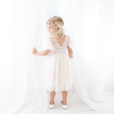 Gianna Vintage Lace Flower Girl Dress