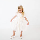 Gianna Vintage Lace Flower Girl Dress