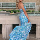 Jalea | Orange Sweetheart Mermaid Lace Long Prom Dresses With Split