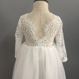 Mia Long Sleeves Lace Tulle Flower Girl Dress