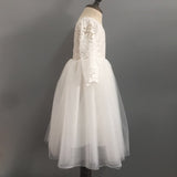 Mia Long Sleeves Lace Tulle Flower Girl Dress