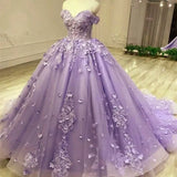 Lace Sky Blue Off the Shoulder Ball Gown Quinceanera Dresses