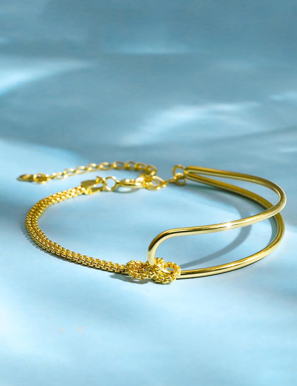 Love Knot Double Layered Adjustable Gold Bracelets