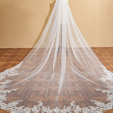 Luxury Floral Lace Cathedral Train Veil Bridal Veil Wedding Veil