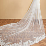 Luxury Floral Lace Cathedral Train Veil Bridal Veil Wedding Veil