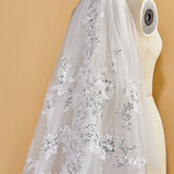 Luxury Sequins Lace Cathedral Train Veil Bridal Veil Wedding Veil