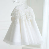 Eleanor Lace Applique Flower Girl A-Line Dress w/Bow