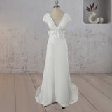 Mermaid Satin Sweep Train Wedding Dress With Train