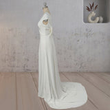 Mermaid Satin Sweep Train Wedding Dress With Train