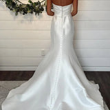 Mermaid Strapless Satin Wedding Dresses