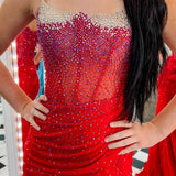 Oriole | Spaghetti Straps Beaded Mermaid Prom Dress with Slit