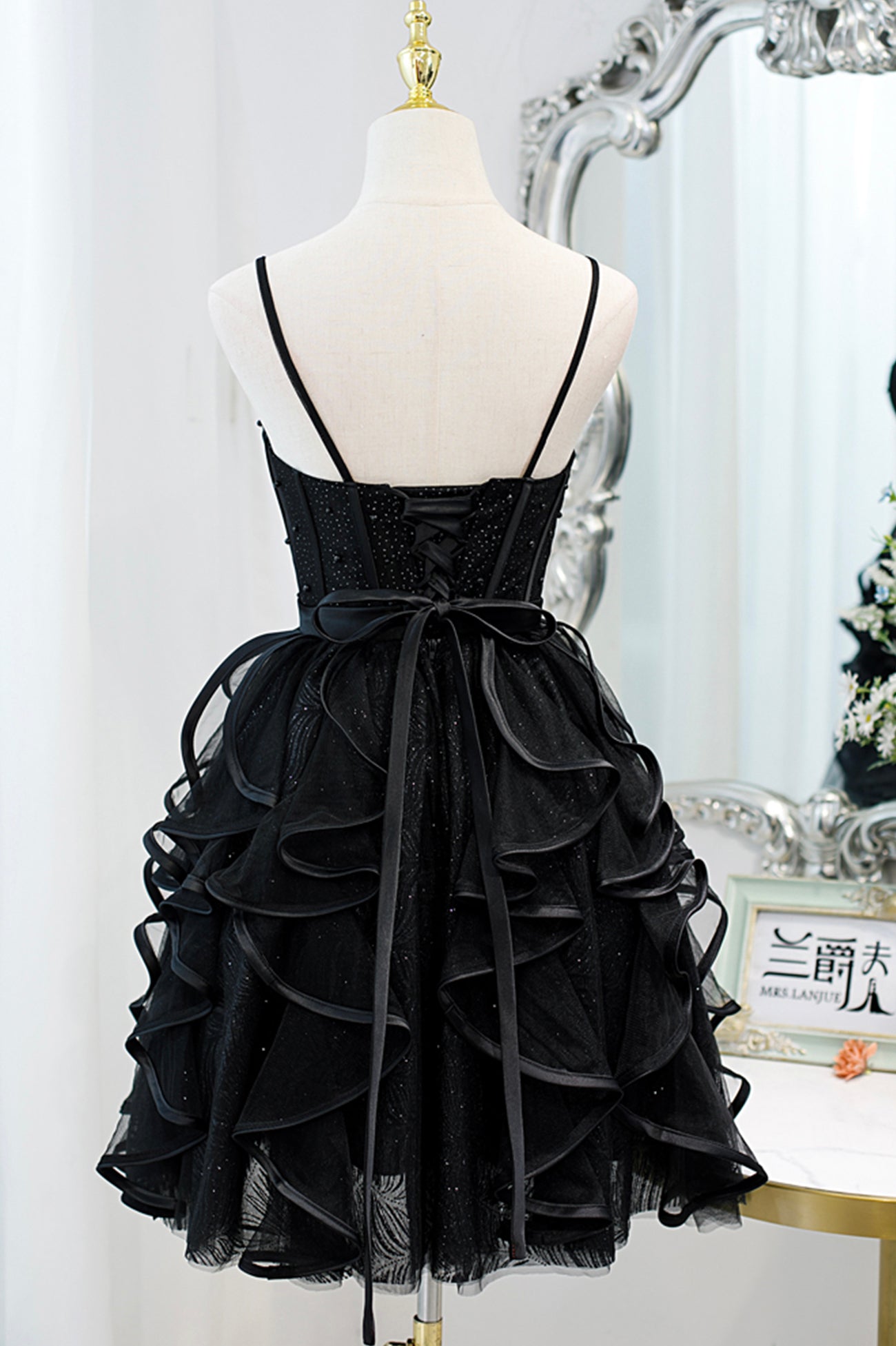 Bethany | A-Line Spaghetti Strap Tulle Short Homecoming Dress