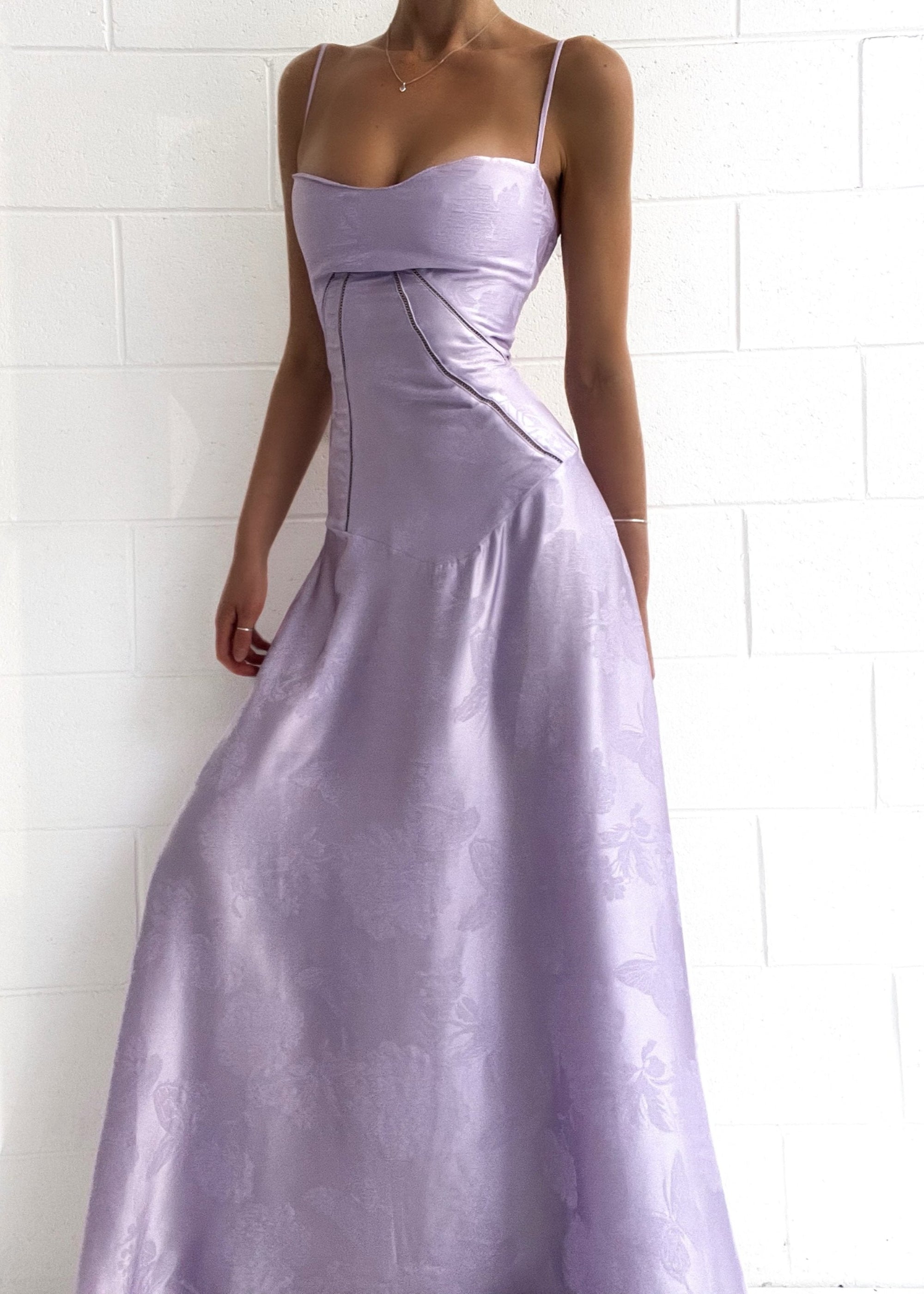 Phantasia | Mermaid Lavender Spaghetti Straps Prom Dress