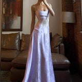 Phantasia | Mermaid Lavender Spaghetti Straps Prom Dress