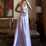 Phantasia | Mermaid Lavender Spaghetti Straps Prom Dress