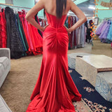 Brylee| Sweetheart Satin Mermaid Long Prom Dress