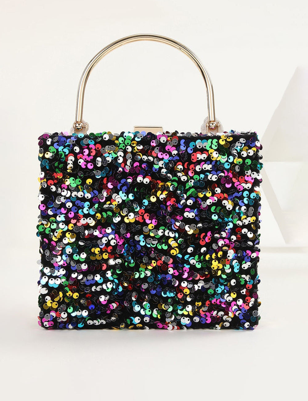 Sequins Black Prom Handbag