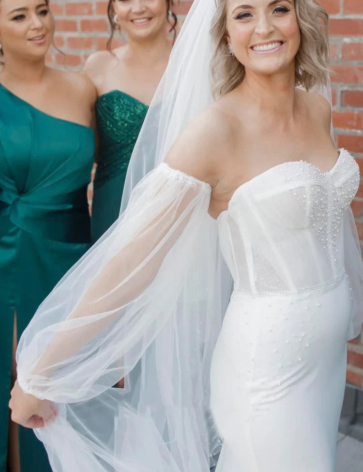 Sexy Mermaid Sweetheart Satin Wedding Dress With Open Back And Beading