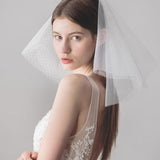 Shoulder Length Ivory Wedding Veils