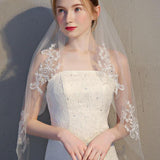 Simmple Short Wedding Veil Lace Mantilla Veils