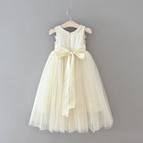 Amelia Appliqued Flower Girl Dress