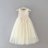 Amelia Appliqued Flower Girl Dress