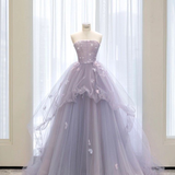 Tulle Ball Gown Sweetheart Lace-Up Back Sleeveless Quinceanera Dress