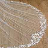 Stunning Flower Lace Cathedral Veil Bridal Veil Wedding Veil