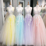 Turquoise Lace Applique Ball Gown Long Ball Gowns Quinceanera Dress