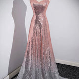 Cleo | Mermaid Sequins Long Prom Dress, Sparkling Sweetheart Neckline Ombre Evening Dress