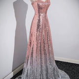 Cleo | Mermaid Sequins Long Prom Dress, Sparkling Sweetheart Neckline Ombre Evening Dress