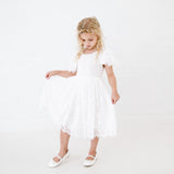 Gianna Vintage Lace Flower Girl Dress