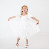 Gianna Vintage Lace Flower Girl Dress