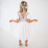 Gianna Vintage Lace Flower Girl Dress