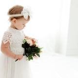 Ava Vintage Style Lace Tulle Flower Girl Dress